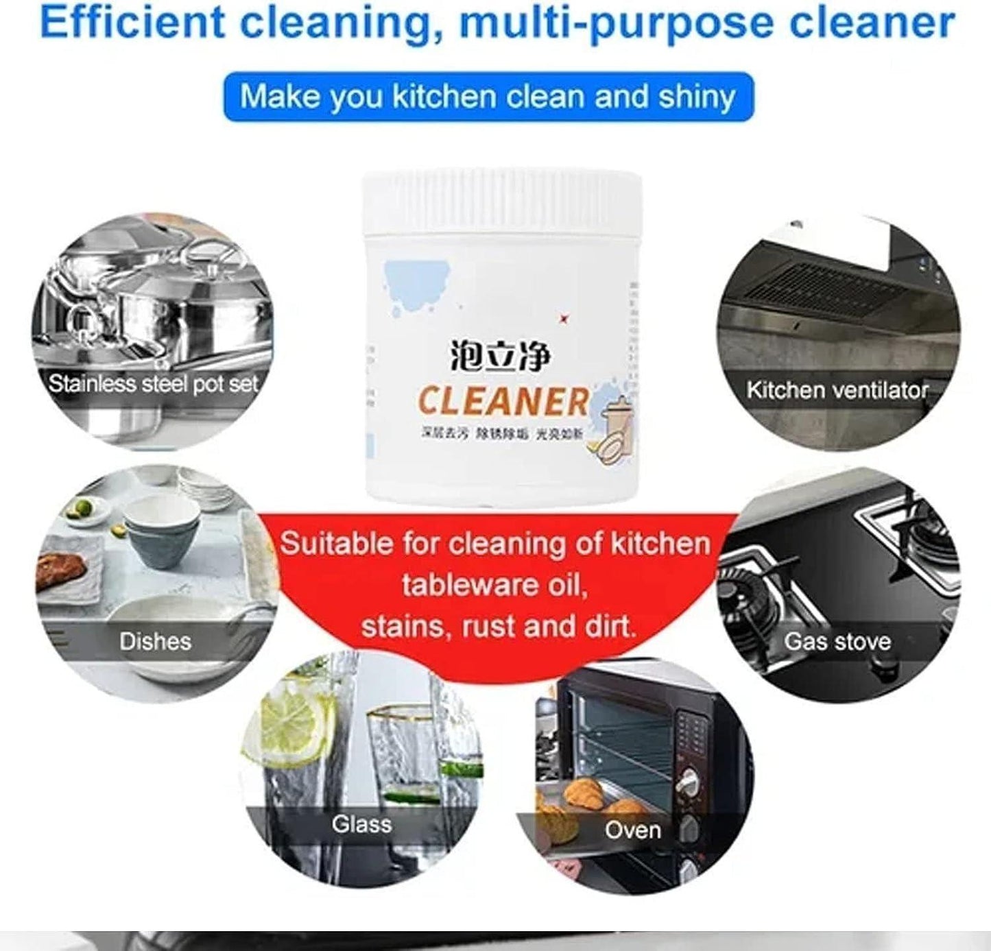 Foam Rust Remover Kitchen All-Purpose Cleaning Powder ( Pack of 1 )