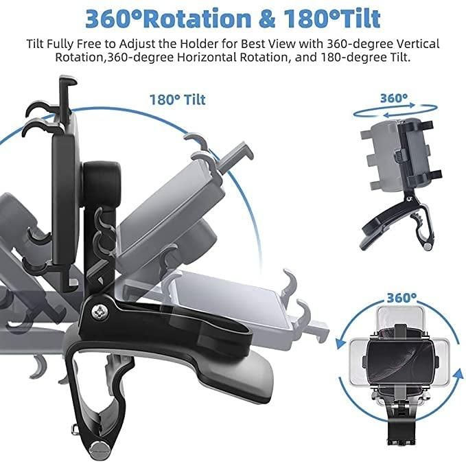 Car Cradle Mobile Phone Holder Mount Stand 360� Rotation